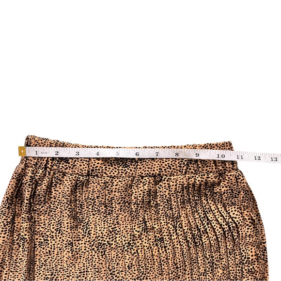 Sincerely Jules Leopard Print Pleated Midi Slip Skirt Size XS - Picture 5 of 9